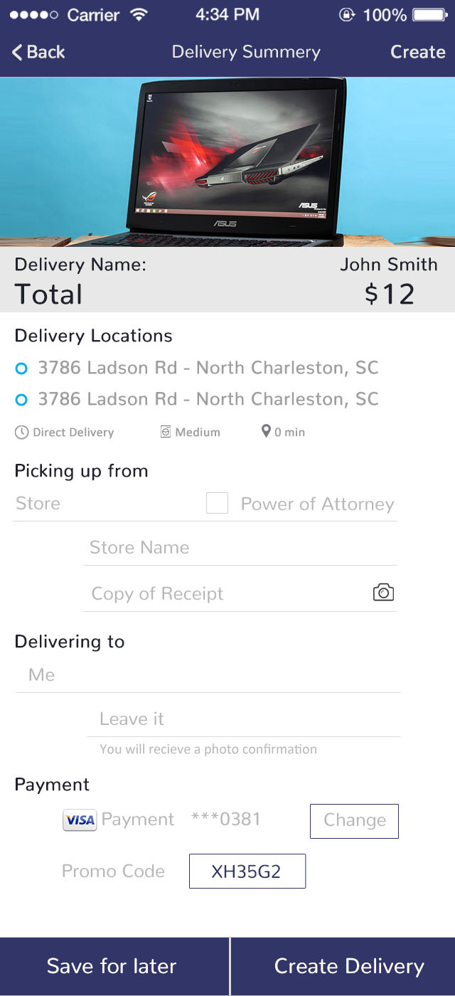 Delivery / Ops — Delivery summary