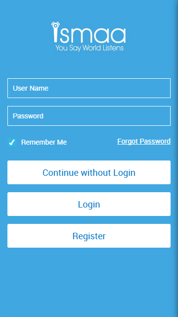 Ismaa — Login